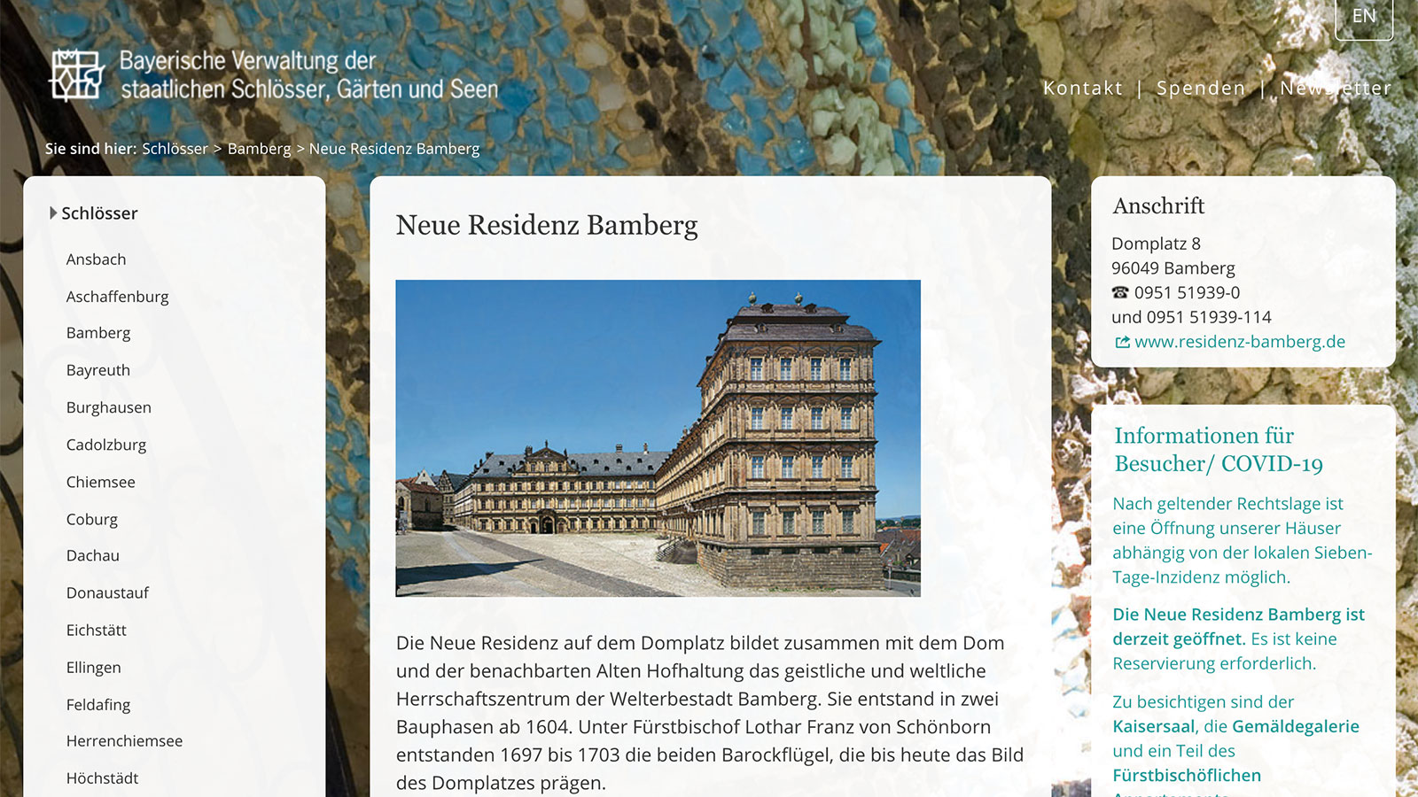 バンベルク新宮殿